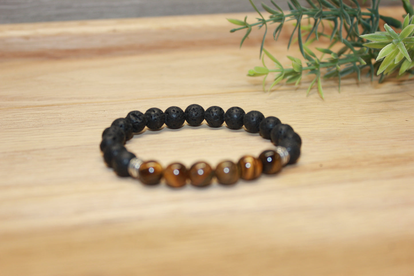 Tiger's Eye Lava 8mm