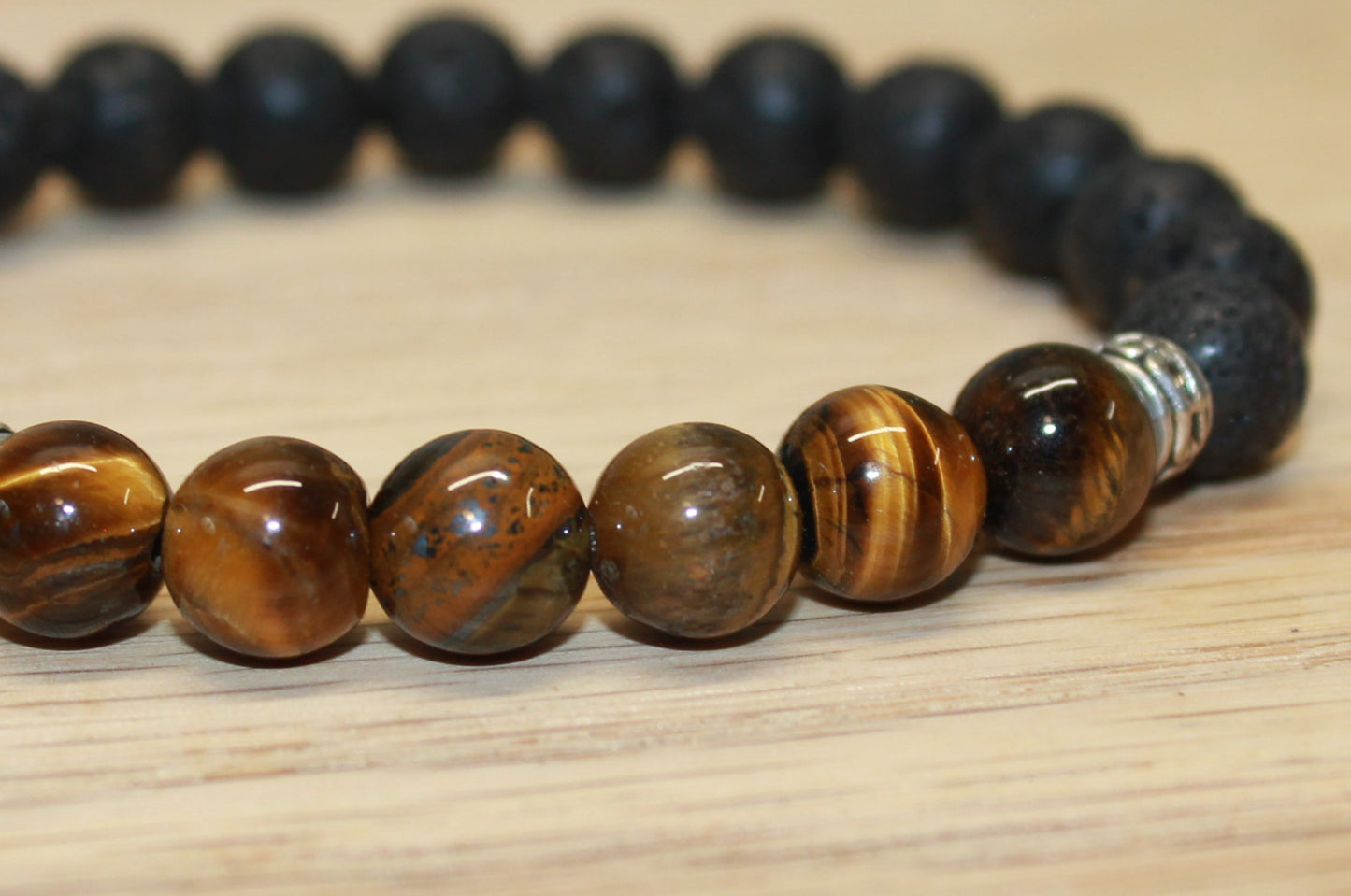 Tiger's Eye Lava 8mm