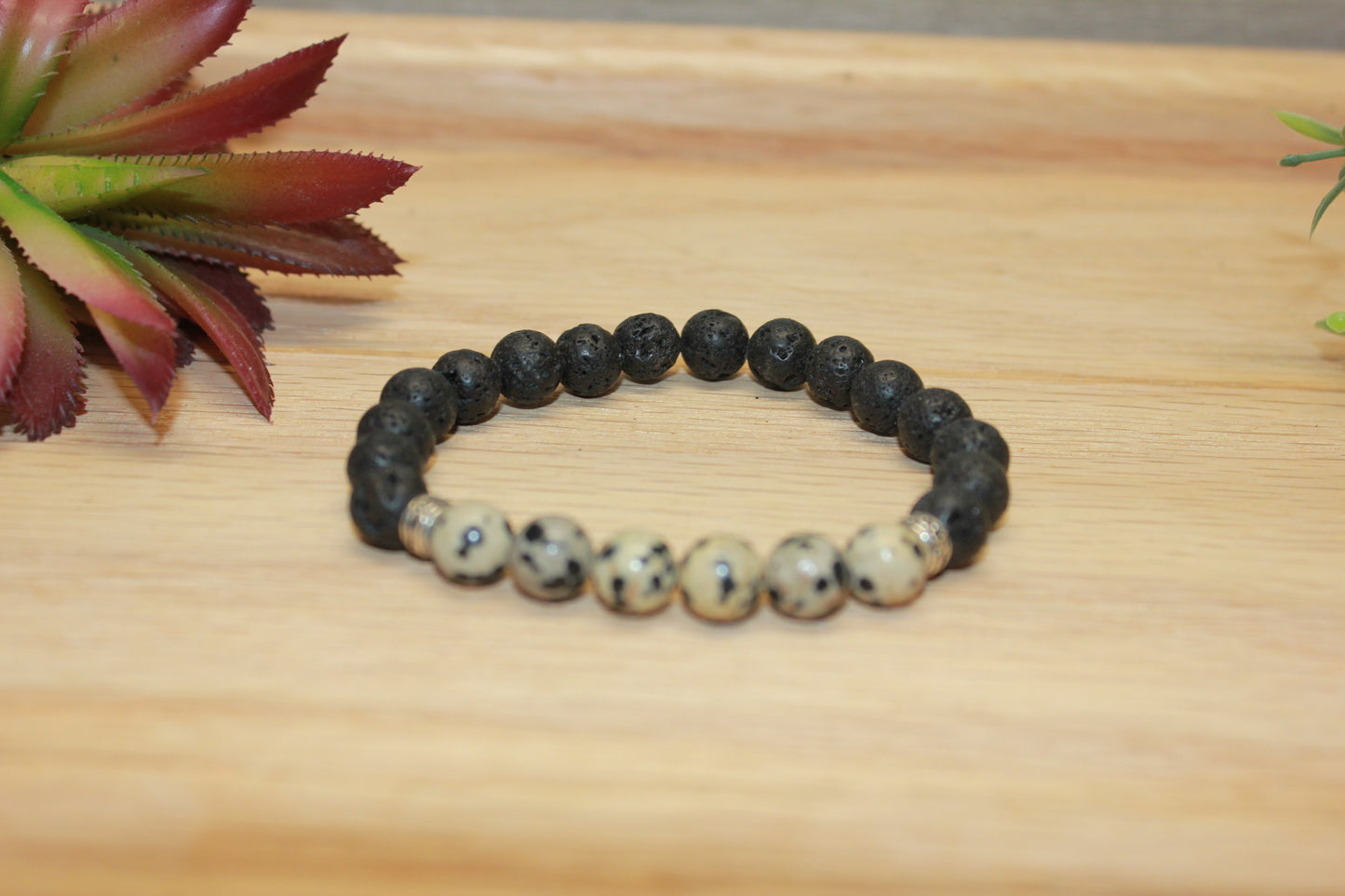 Dalmatian Jasper Lava 8mm