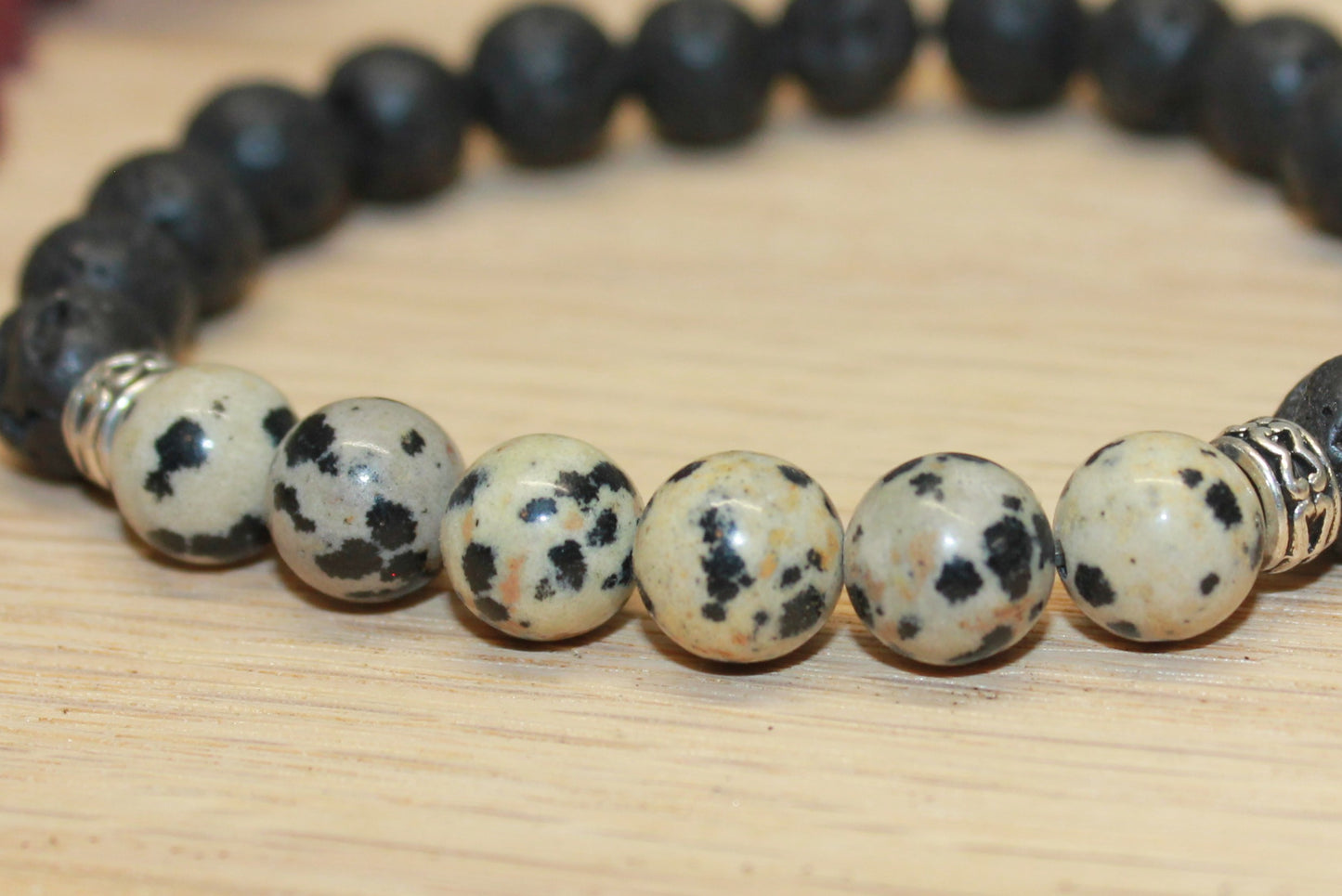 Dalmatian Jasper Lava 8mm