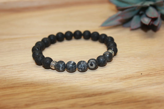 Zebra Jasper Lava 8mm