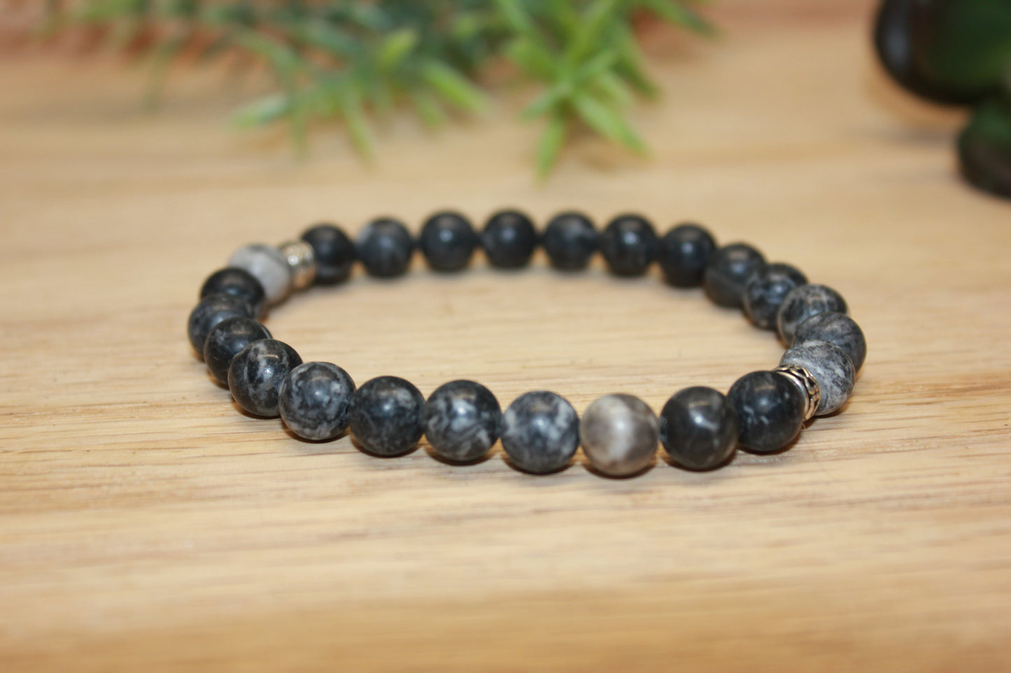 Zebra Jasper Solid 8mm