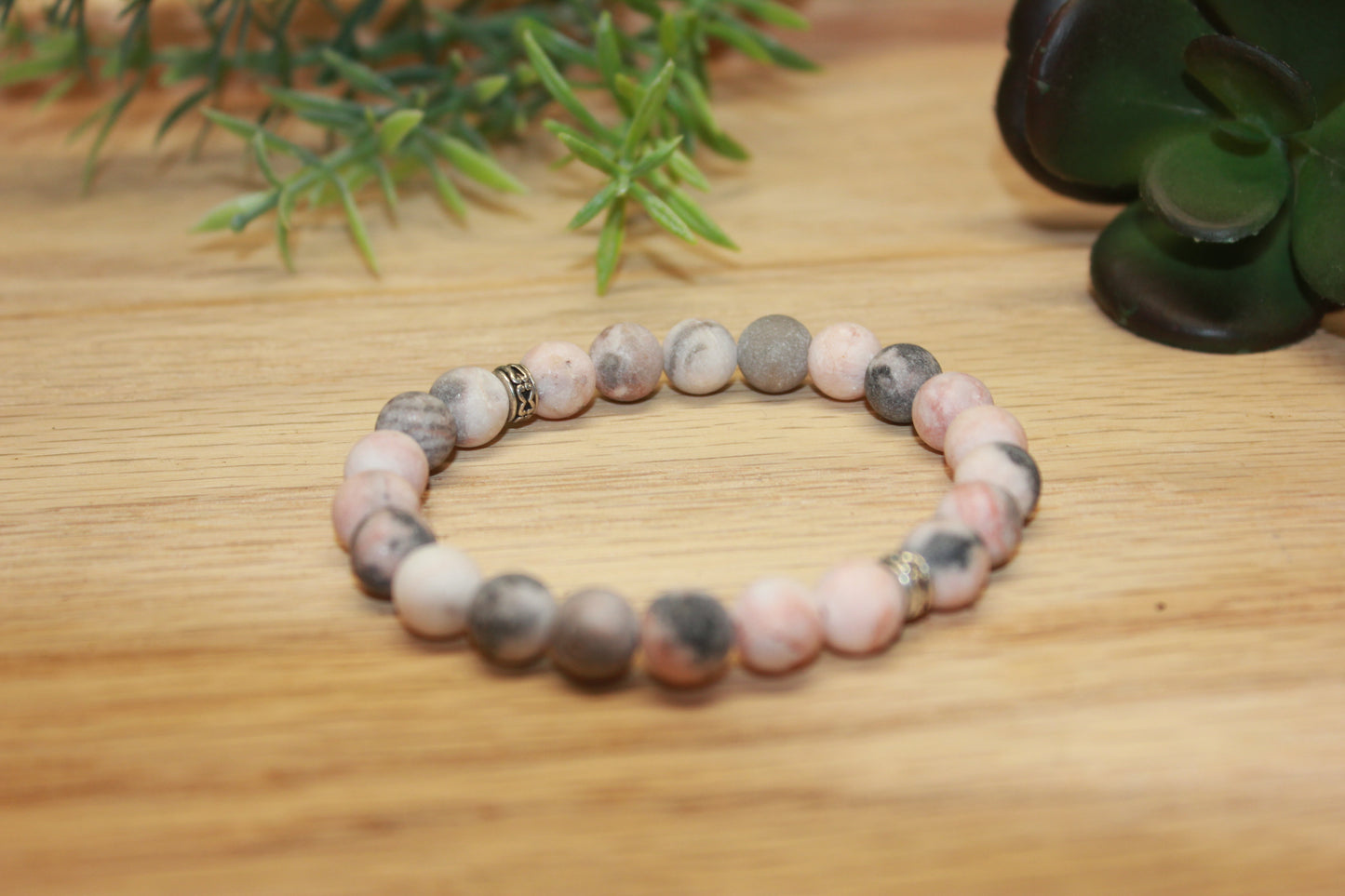 Pink Zebra Solid 8mm