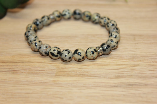 Dalmatian Jasper Solid 8mm