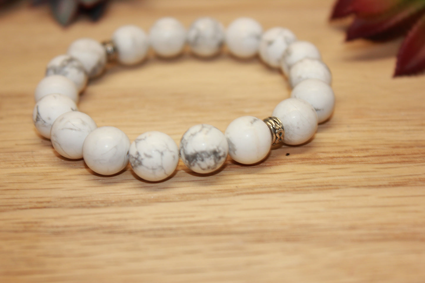 Matte White Howlite Solid 10mm
